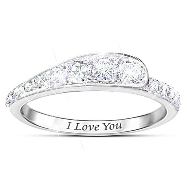 New fashion trend diamond ring European and American micro-set zircon ring engagement ring