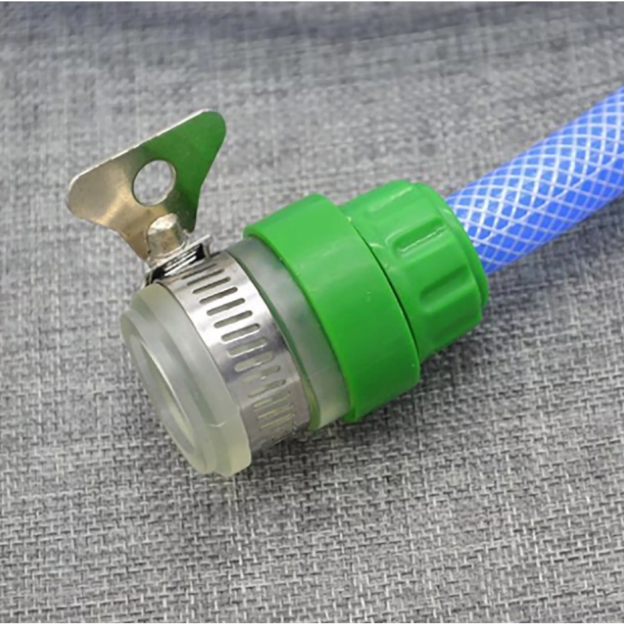 Đầu nối nhanh 16 có đai siết cổ dê khớp nối nhanh vào vòi nước dùng rửa xe tưới cây dẫn nước - MHL