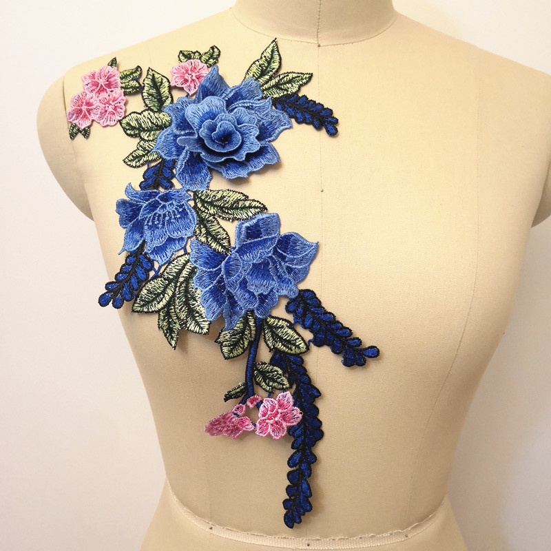 1 Miếng Vá, May Quần Áo Hình Hoa Hồng 39 * 20CM