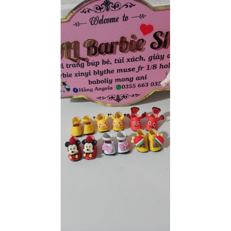 Giày các loại cho doll 1/8 và bru, blyther