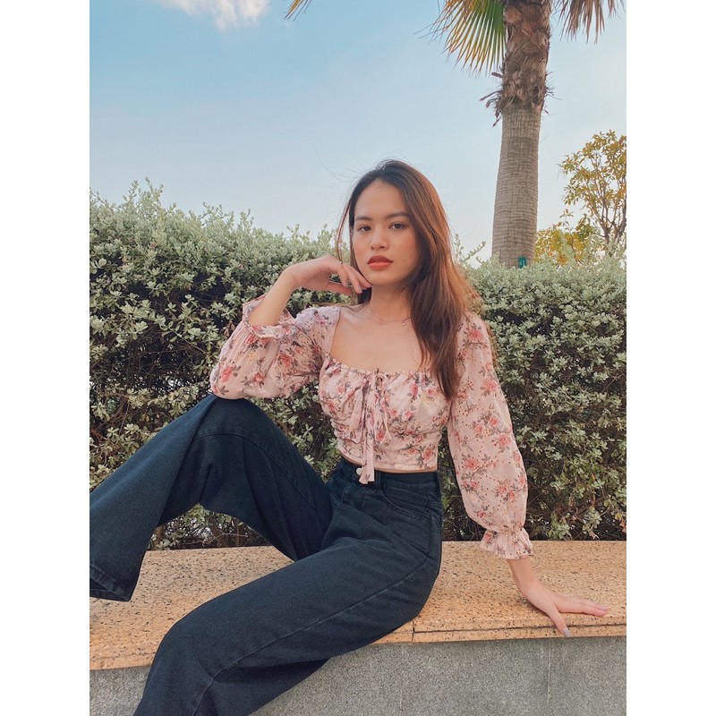 Áo croptop hoa Love Rose RÊVER