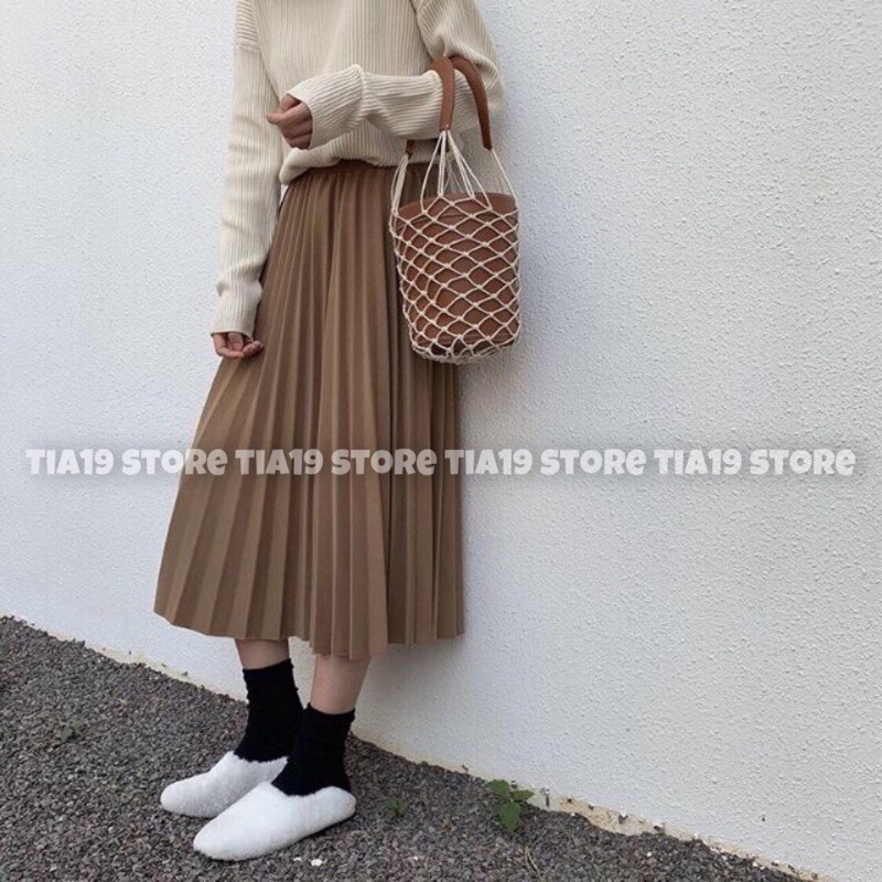 CHÂN VÁY MIDI XẾP LY DÀI LOẠI 1 ( ẢNH THẬT) | BigBuy360 - bigbuy360.vn