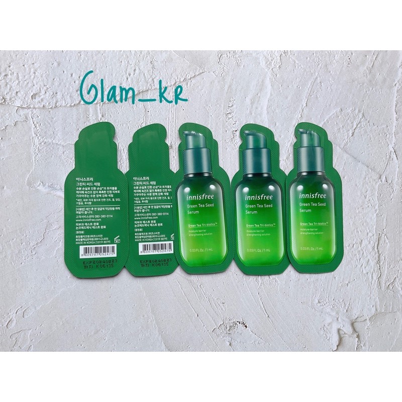 Sample Innisfree greentea seed serum mẫu thử tinh chất dưỡng da trà xanh