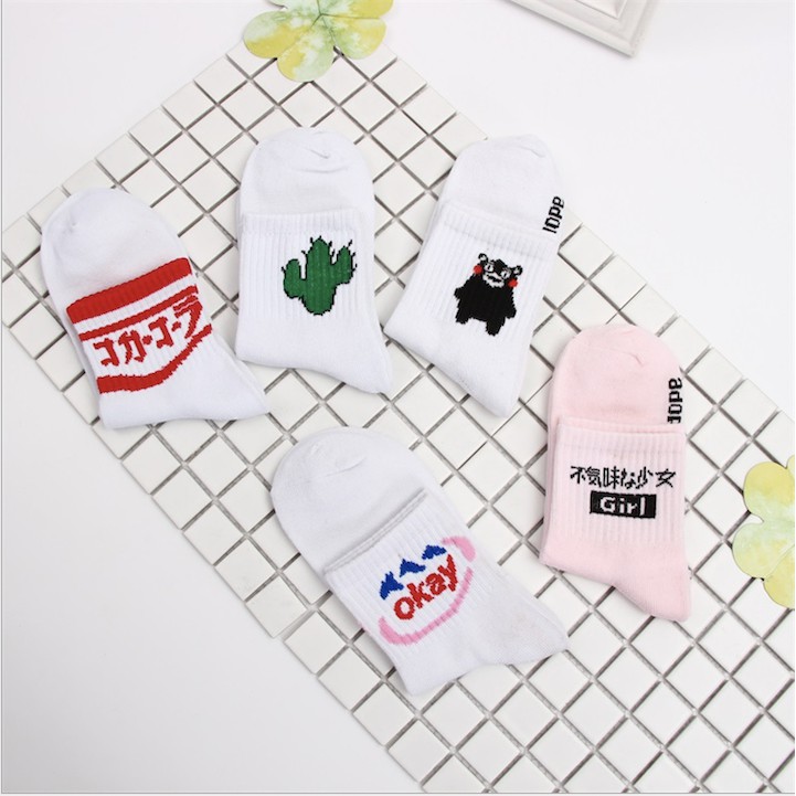 Tất Nữ Hàn Quốc Hoạt Hình Dễ Thương Chọn Mẫu Thoải Mái