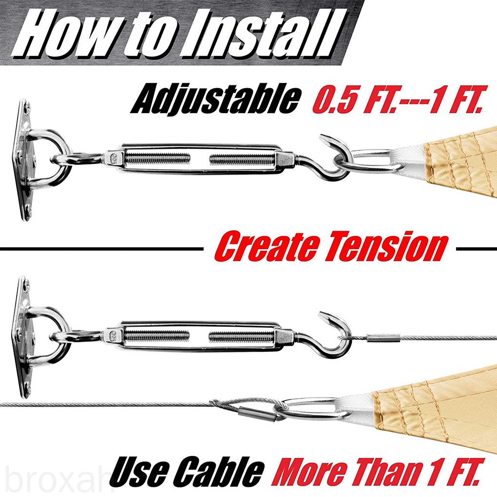 Mái Che Nắng Hình Tam Giác Chống Thấm Nước Tiện Dụng Cho Sân Vườn