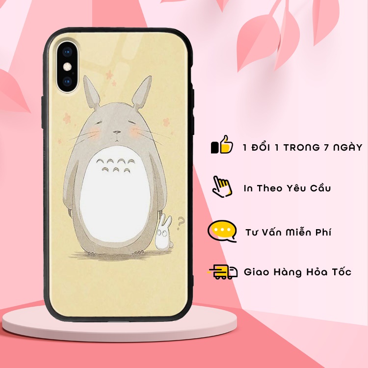 Ốp Đẹp Iphone 12 Hình Totoro mặt cười Quyền Lực VANITE Cho Iphone Se/2020/5/5S/Se/6/7/8/6S/6Sp/6P/7P/8P/X/Xs/Xr/Xs/Max