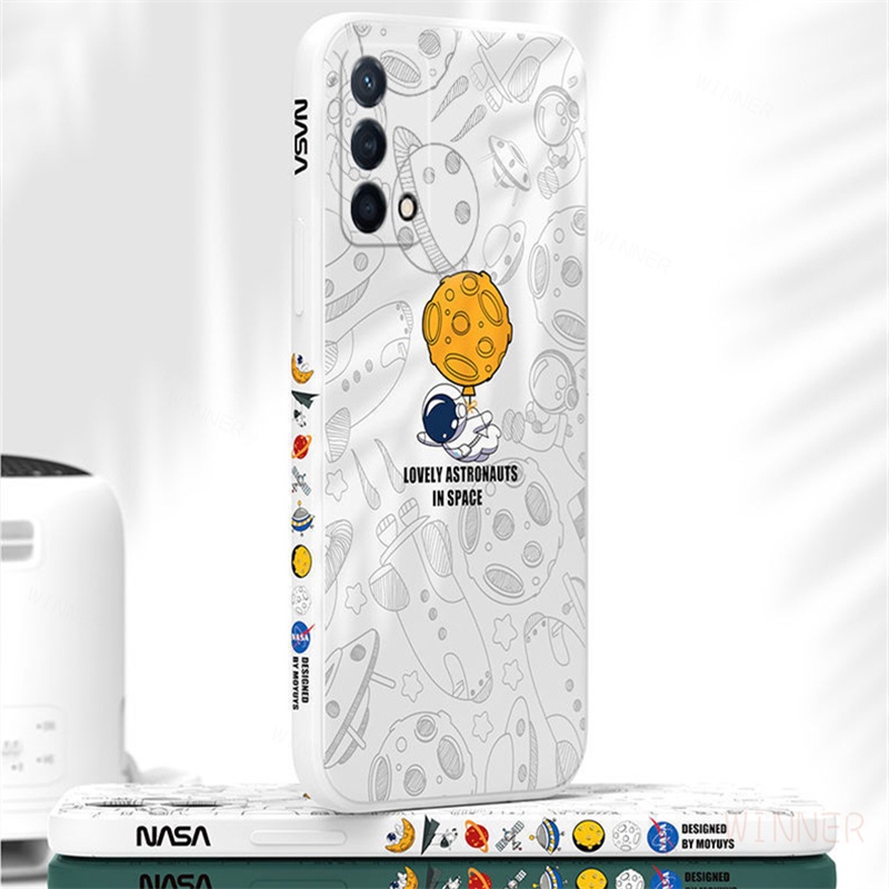 Ốp Lưng Oppo A95 A74 A93 A94 A37 A71 A31 A7 A5S A12 A11K A57 A39 A52 A53 Ốp điện thoại hình phi hành gia cho TKR