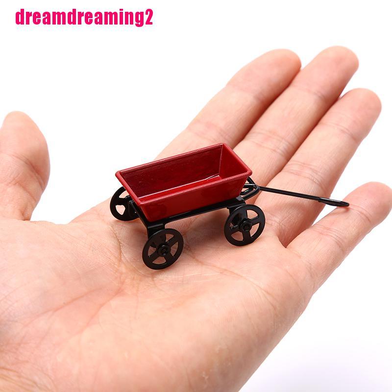Mô Hình Xe Đẩy Em Bé Màu Đỏ Tỉ Lệ 1: 1 Dùng Trang Trí Nhà Búp Bê