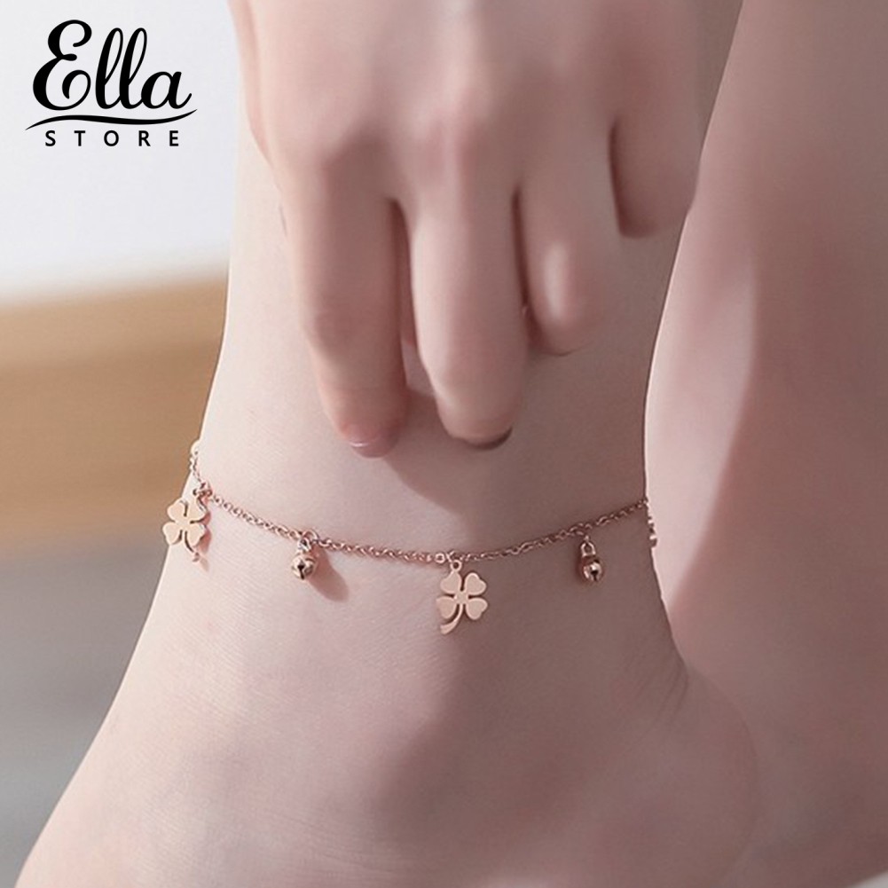 Lắc chân kiểu xích mặt hình cỏ may mắn đáng yêu