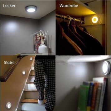 Đèn Led 3 Bóng Cảm Ứng Gắn Tường / Xe Hơi / Cắm Trại Sử Dụng Pin