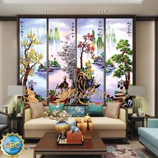 Tranh đính đá tứ quý 4 mùa 146*100 hàng loại 1