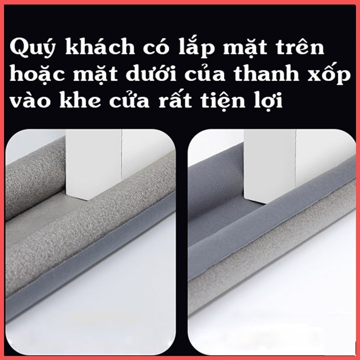 Thanh Nẹp Xốp Chặn Khe Cửa Ron Đệm Cửa Chống Ồn Chống Thoát Hơi Máy Lạnh Chống Bụi Ngăn Côn Trùng