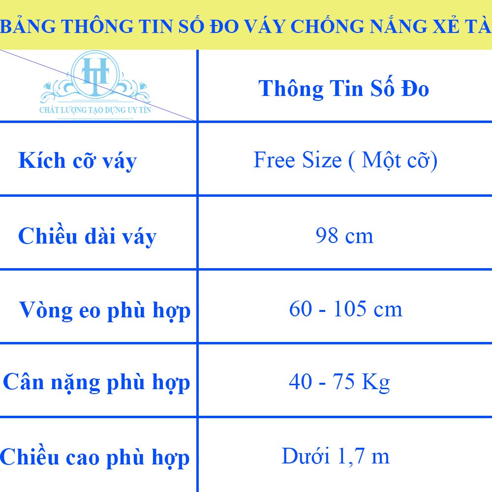 Váy Chống Nắng Xẻ Tà Jean H&T Fashion HÀNG CHẤT LƯỢNG Với Chất Liệu Dày Dặn Và Mềm Mại Phù Hợp Xe Số, Xe Ga, Ngồi Sau | BigBuy360 - bigbuy360.vn