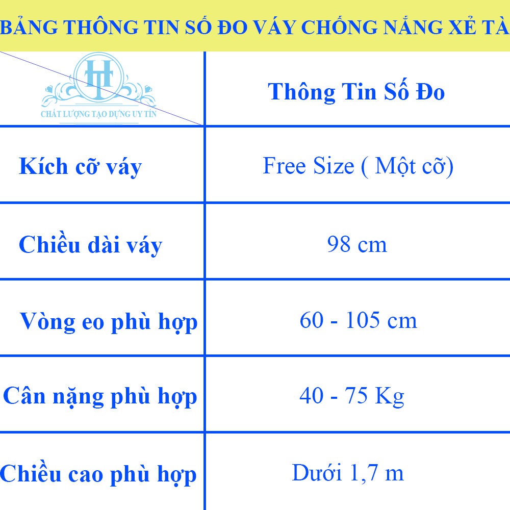 Váy Chống Nắng Jean Cao Cấp Loại Xẻ Tà Chất Liệu Cotton Dày Dặn, Mềm Mại Và Có Nút Bấm Chắc Chắn Thêu Hoa Anh Đào