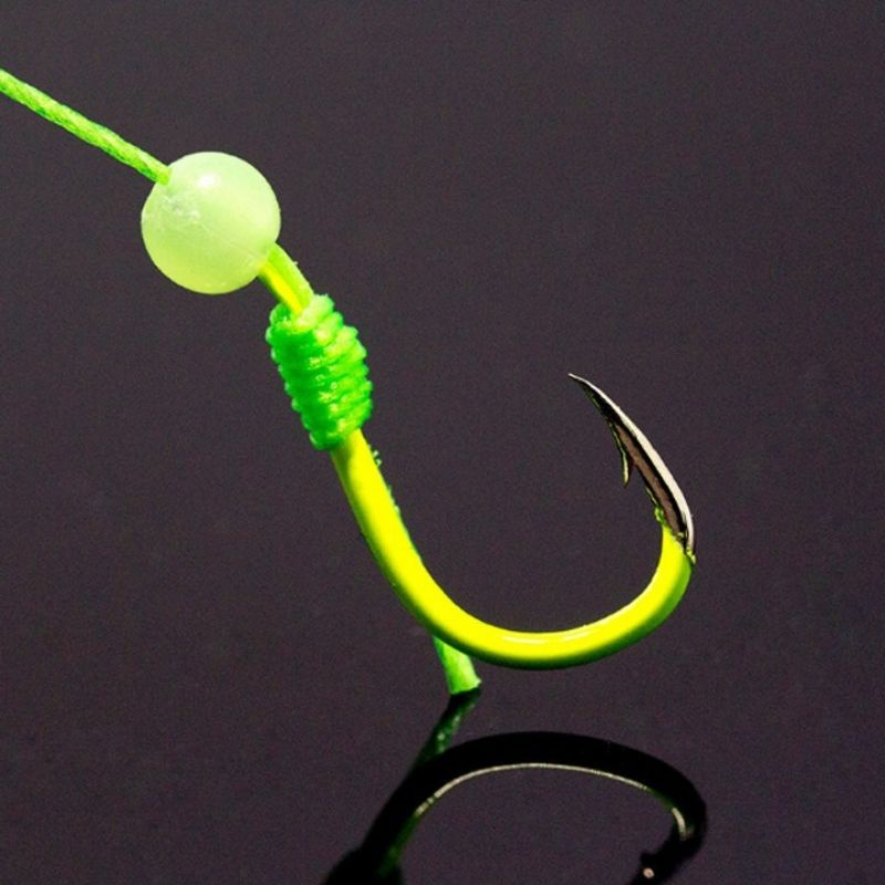 Hộp 4 lưỡi câu cá lưỡi lăng xê (lance) xanh chất