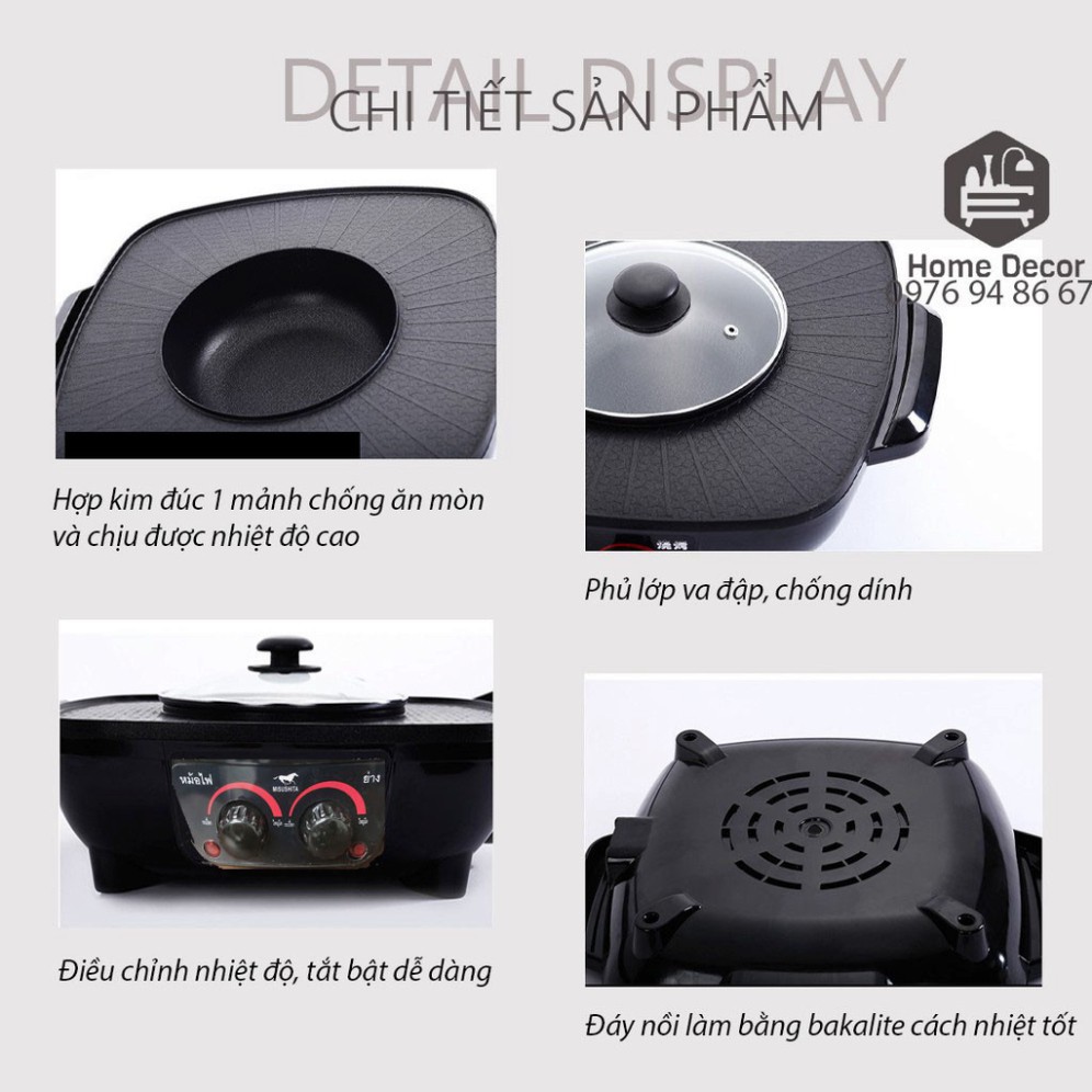 hộp nướng 2 ngăn  đa năng phủ chống dính - Bảo hành 12 tháng