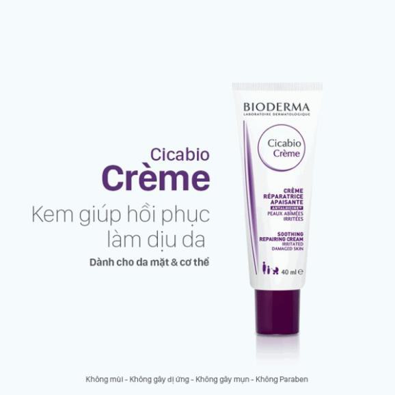 Kem Hỗ Trợ Phục Hồi Da Bioderma Cicabio Cream - 40ml