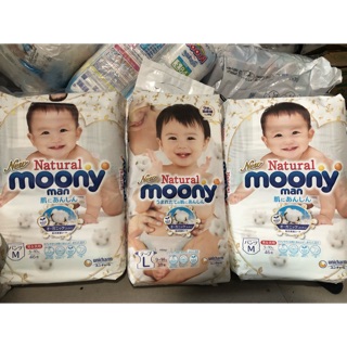 (Buôn sll) bỉm dán/quần moony nature nội địa Nb63/S58/M46/L38/xl32