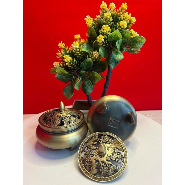 Lư xông trầm hương hàng đẹp nặng nhiều mẫu đốt trầm bằng đồng