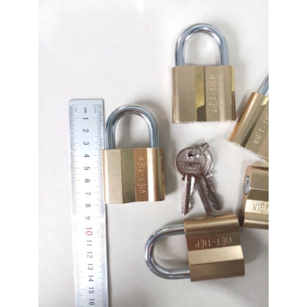 Combo 3 ổ khóa việt tiệp dùng chung 1 chìa ( loại 5 phân , khóa giữ chìa , gồm 3 chìa sơ cua )