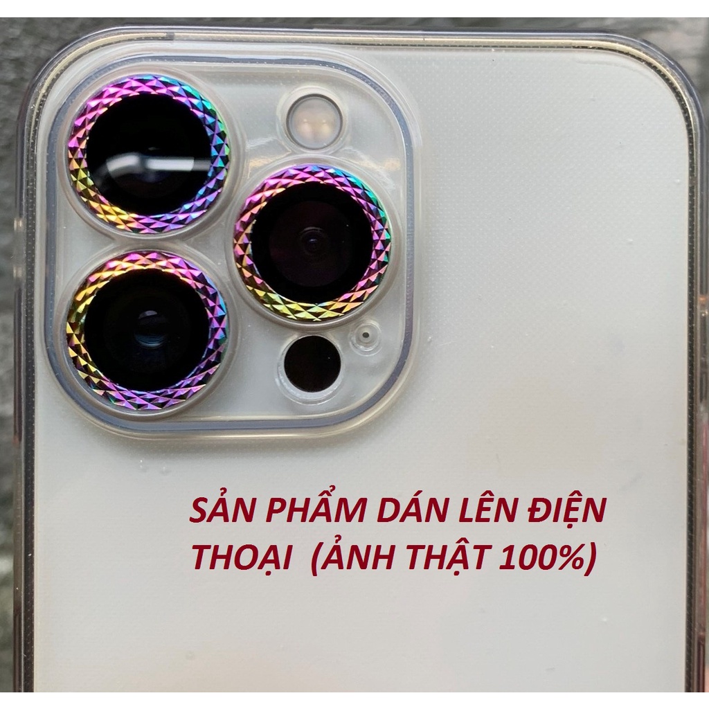 Dán bảo vệ camera viền TITAN Kim Cương 7 màu có hộp đủ dòng IP  - Hàng cao cấp