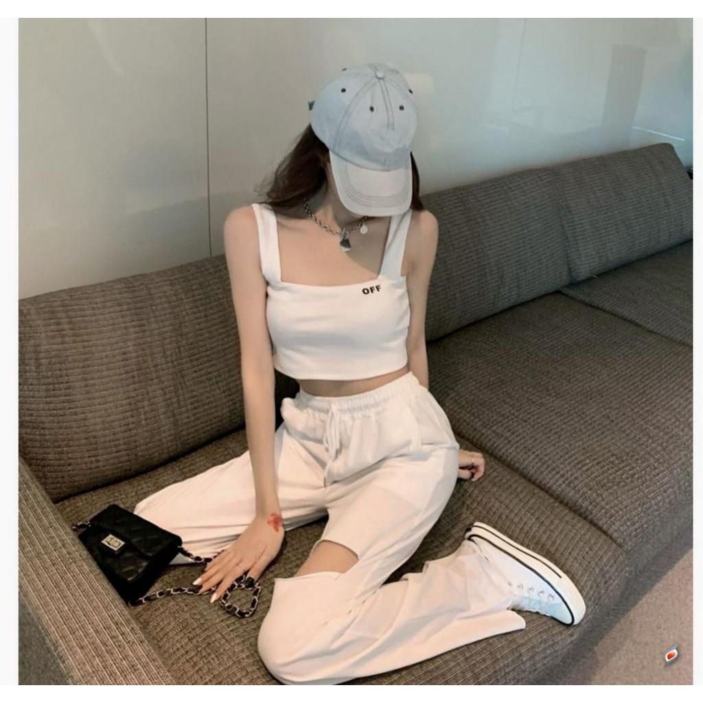 MS055 Áo croptop 2 dây bản to OFF PhuLinhShop cá tính