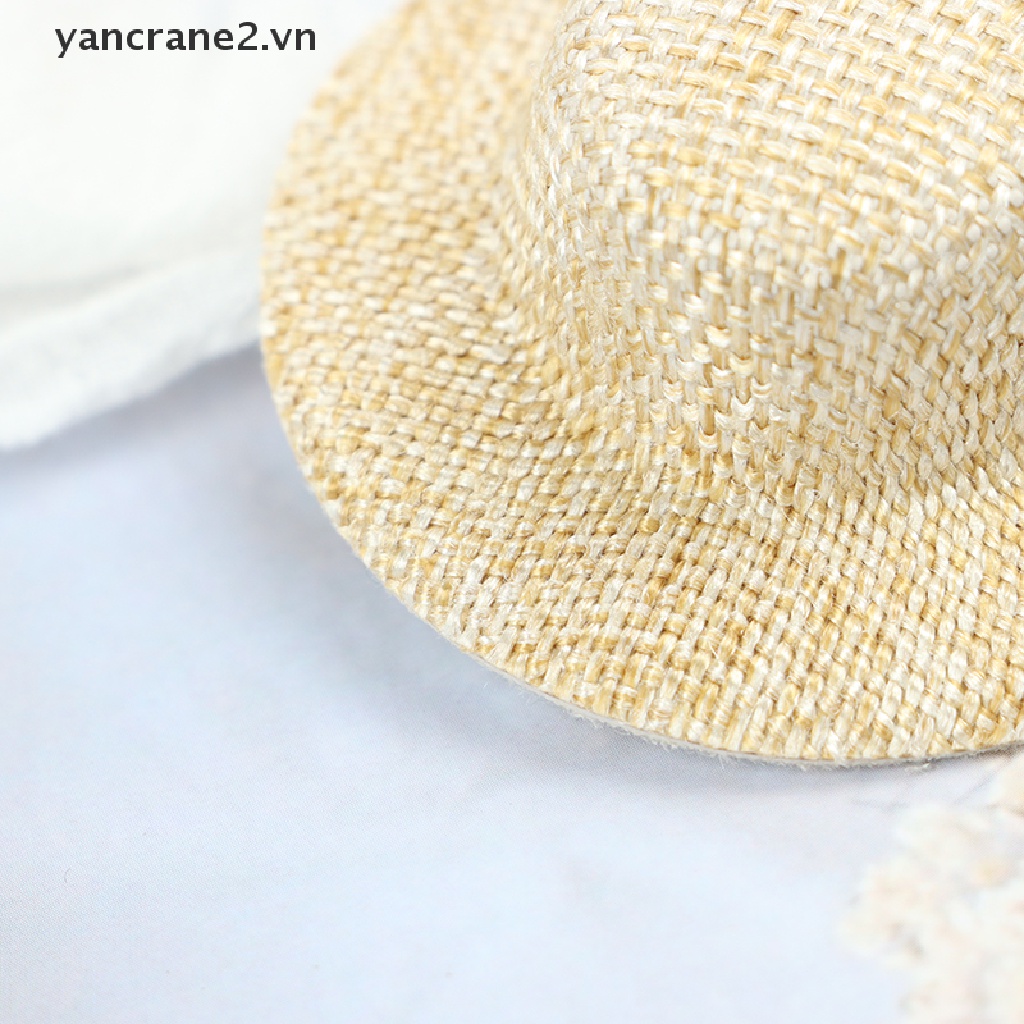 Bộ 2 Nón Rơm Đan Thủ Công Mini Trang Trí Nhà Búp Bê {yancrane2.vn}