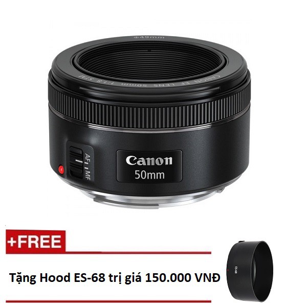 Ống kính Canon EF 50mm f/1.8 STM - Hàng Canon Lê Bảo Minh - Kèm Hood ES 68