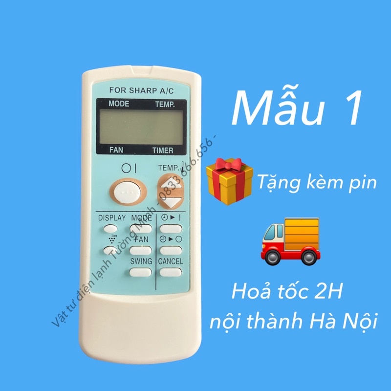 [Mã ELHA22 giảm 5% đơn 300K] Remote điều khiển máy lạnh điều hoà Sharp