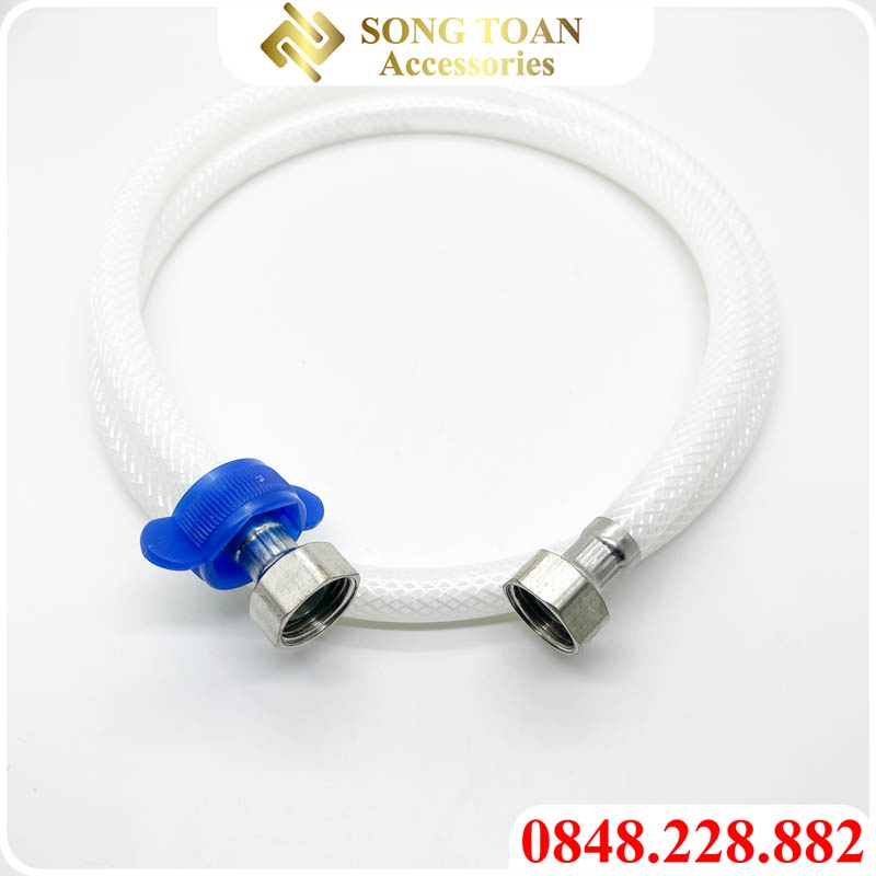 Dây Nhựa Cấp Nước, Dây Nhựa Tán Đồng Mạ, Dây Cấp Nước Nhựa Tán Đồng Mạ Crome Ren Trong 21