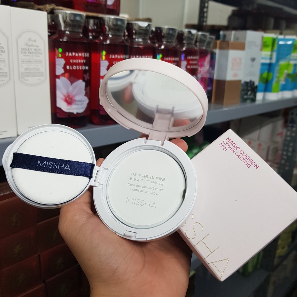 Phấn Nước Missha Magic Cushion Cover Lasting SPF50+/PA+++ tone 21 23