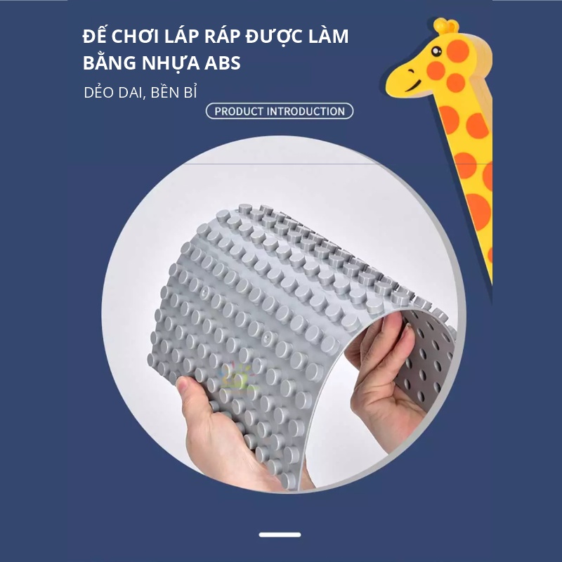 Tấm đế chơi Lego Duplo (mảnh to) Cutis, làm bằng nhựa ABS an toàn cho bé, kích thước 26x26cm