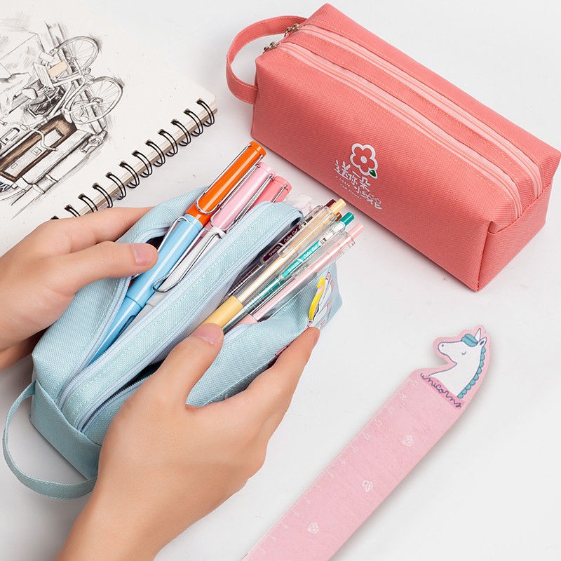 Túi Đựng Bút Bằng Vải Cỡ Lớn Họa Tiết Hoạt Hình Phong Cách Nhật Bản Cho Bé