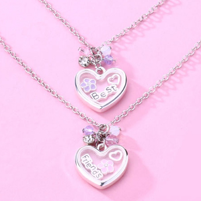 Set 2 Vòng cổ Ghép Hình Trái Tim Cho Chị Em Gái