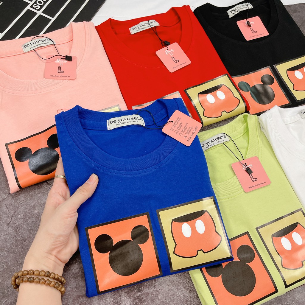 [HÌNH THẬT TỰ CHỤP] - Áo thun tay ngắn Be Yourself unisex size M L - MICKEY 4 Ô