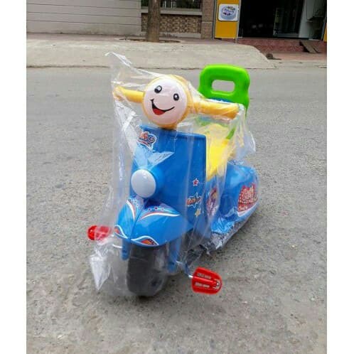 [Shopee giá rẻ] Xe đạp 3 bánh vespa mặt cười (có để chân + tựa lưng)