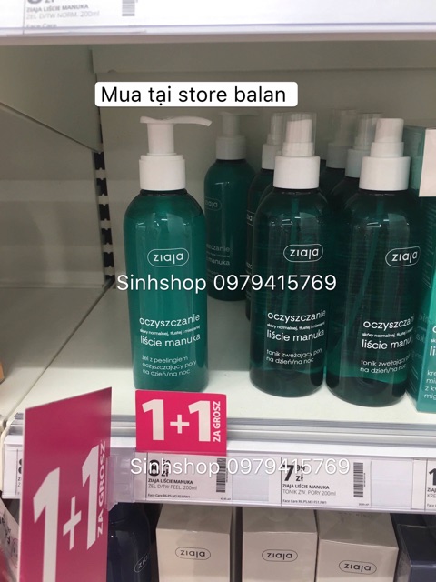 Sữa Rửa Mặt Ziaja Chiết Xuất Từ Lá Manuka (bill ảnh tiếp) | BigBuy360 - bigbuy360.vn