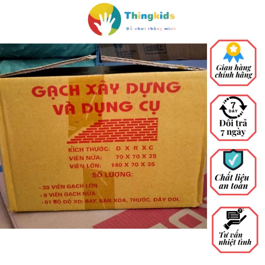 Hộp gạch xây dựng Đồ chơi mầm non - Thingkids