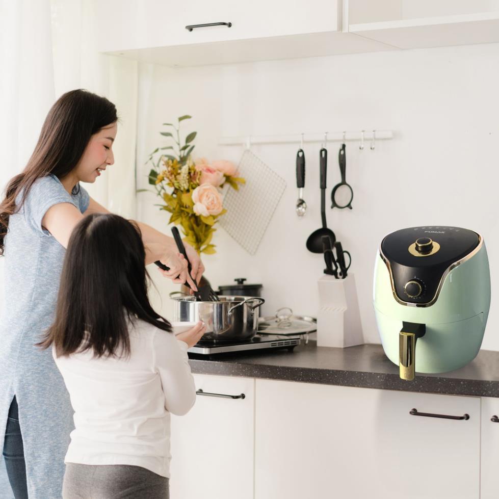 Nồi Chiên Không Dầu Cơ Fumak, Nồi chiên ko dầu 7.5L Nhật Bản,bảo hành 18 tháng đổi mới trong 30 ngày FM-2075