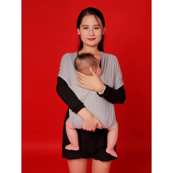 Địu vải sling cho em bé chỉnh size - 0-24 tháng Địu Em Bé mềm mại, thoáng khí, co giãn, trợ thủ cho đôi tay của mẹ