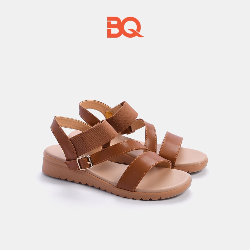 Giày sandal nữ đi học quai chéo đế bằng 3 phân BQ SD347