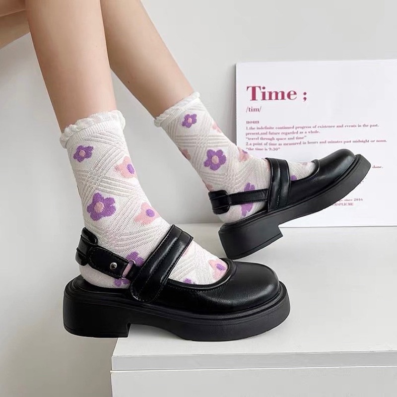 GIÀY NỮ BÍT MŨI HỞ GÓT QUAI GÀI - BINGSHOES