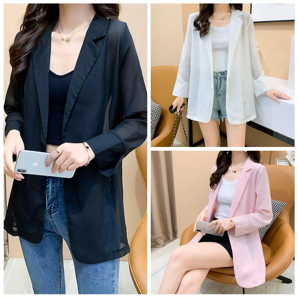 Áo Khoác Chiffon Tay Lửng Thời Trang Nữ Tính