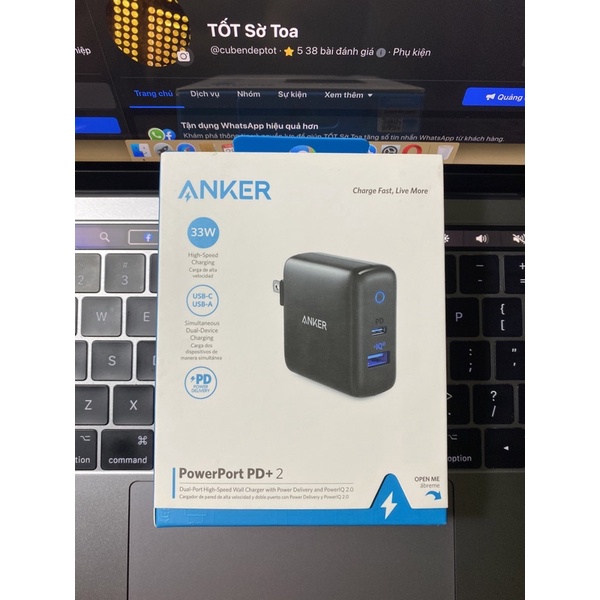 Sạc Anker PowerPort PD+2 33w - A2626 Chính hãng