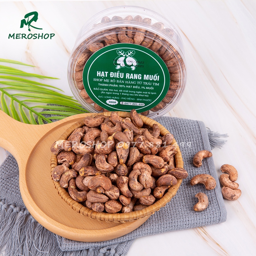 500GRAM HẠT ĐIỀU RANG MUỐI NGUYÊN LỤA BÌNH PHƯỚC