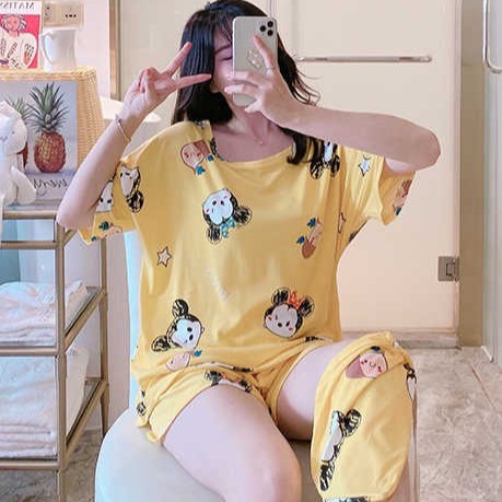 Bộ Quần Áo Thun Cộc Tay Zoo ⚡ Casper.Store | FREESHIP | ⚡ Set zoo nữ mặc nhà chất thun co giãn 4 chiều, thoáng mát