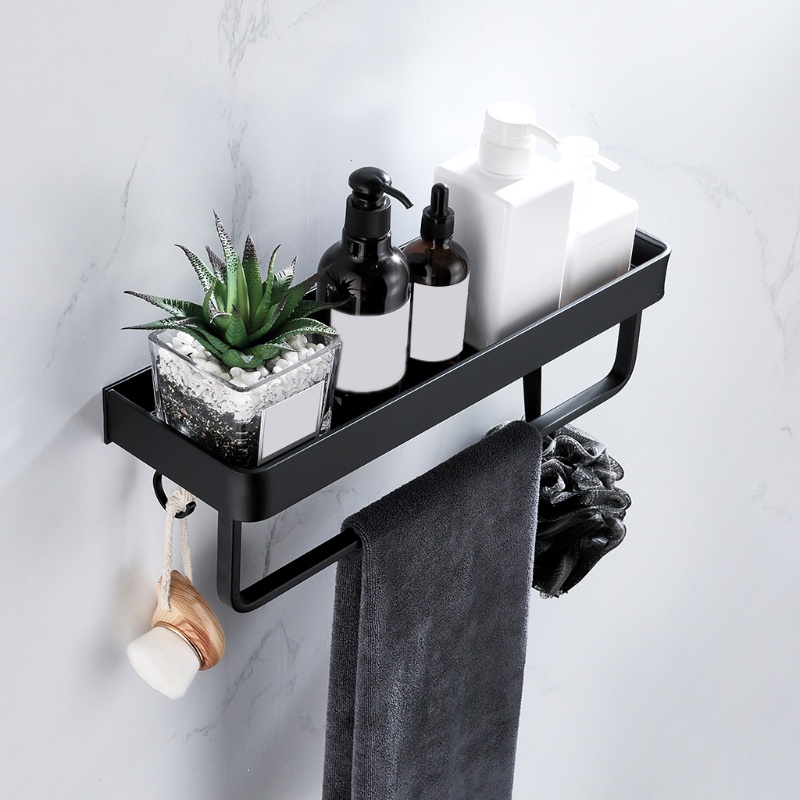 Giá Đỡ Dầu Gội Đa Năng Có Móc Kim Loại Tiện Dụng Cho Phòng Tắm