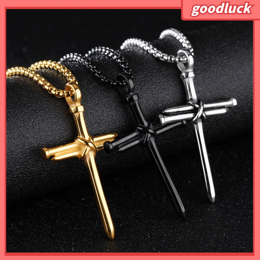 Goodluck| Vòng cổ Mặt Thánh Giá Phong Cách Vintage Cho Nam
