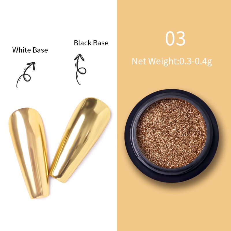 Hộp bột làm móng BORN PRETTY tráng gương ánh kim nhiều màu sắc trang trí móng nghệ thuật