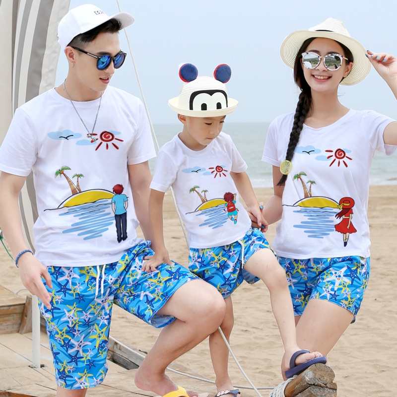 - Áo đôi, áo gia đình cotton 100%, chất đẹp dầy dặn, thấm hút mồ hôi, phom gọn gàng, mặc đi biển, du lịch | GD001